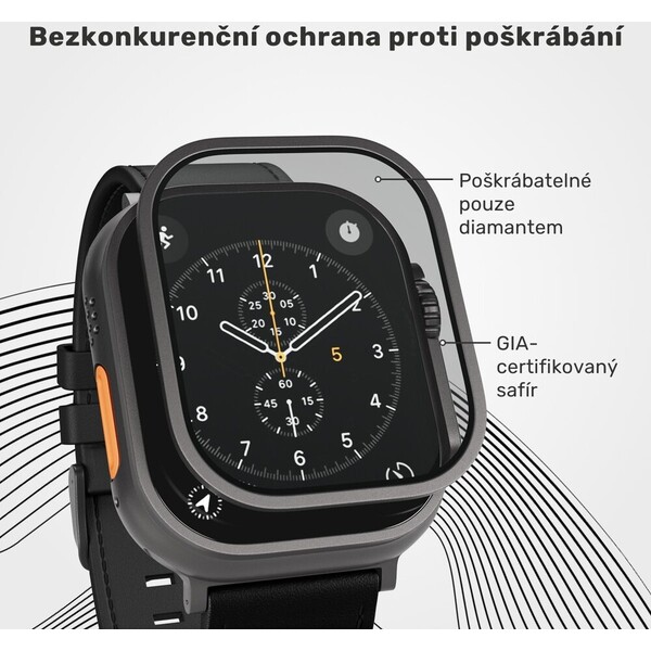 UNUM-by-Epico-SapphireShield-Watch-Protector-safirove-sklo-pro-Apple-Watch-Ultra-49mm-cerne