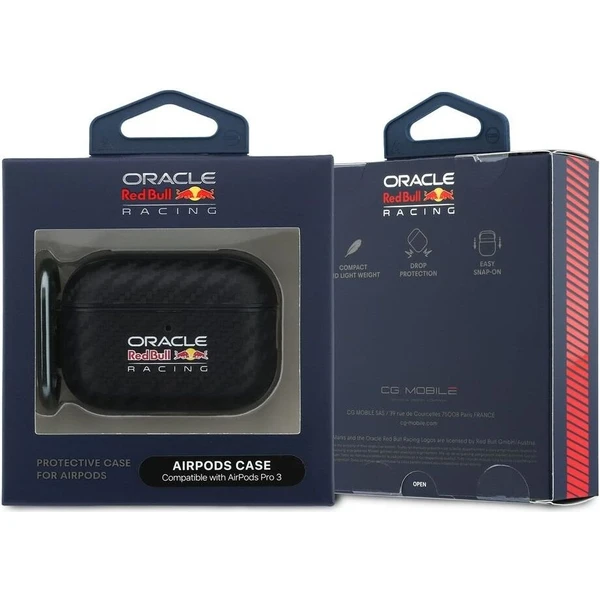 Oracle-Red-Bull-Racing-PU-Karbonove-pouzdro-AirPods-Pro-3-cerne