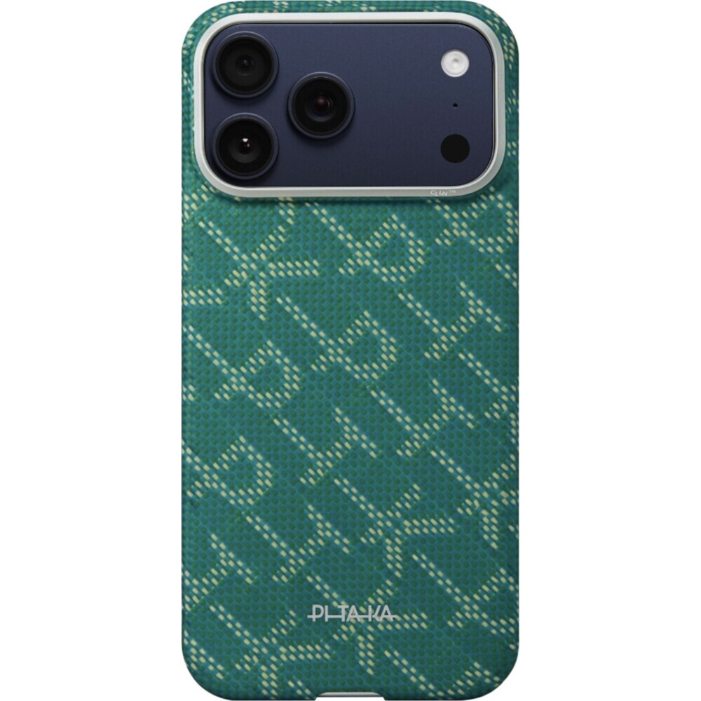 Pitaka-Ultra-Slim-Case-MagSafe-kryt-iPhone-17-Pro-Max-Monogram-Gold-Green