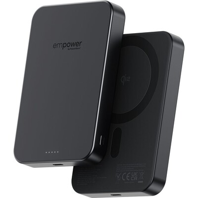 PanzerGlass® empower bezdrátová Qi2 powerbanka 10000 mAh, MagSafe, černá