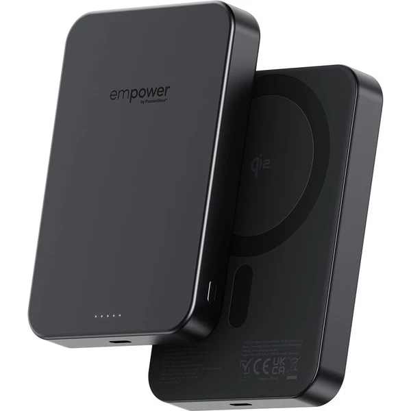 PanzerGlass-empower-bezdratova-Qi2-powerbanka-10000-mAh-MagSafe-cerna