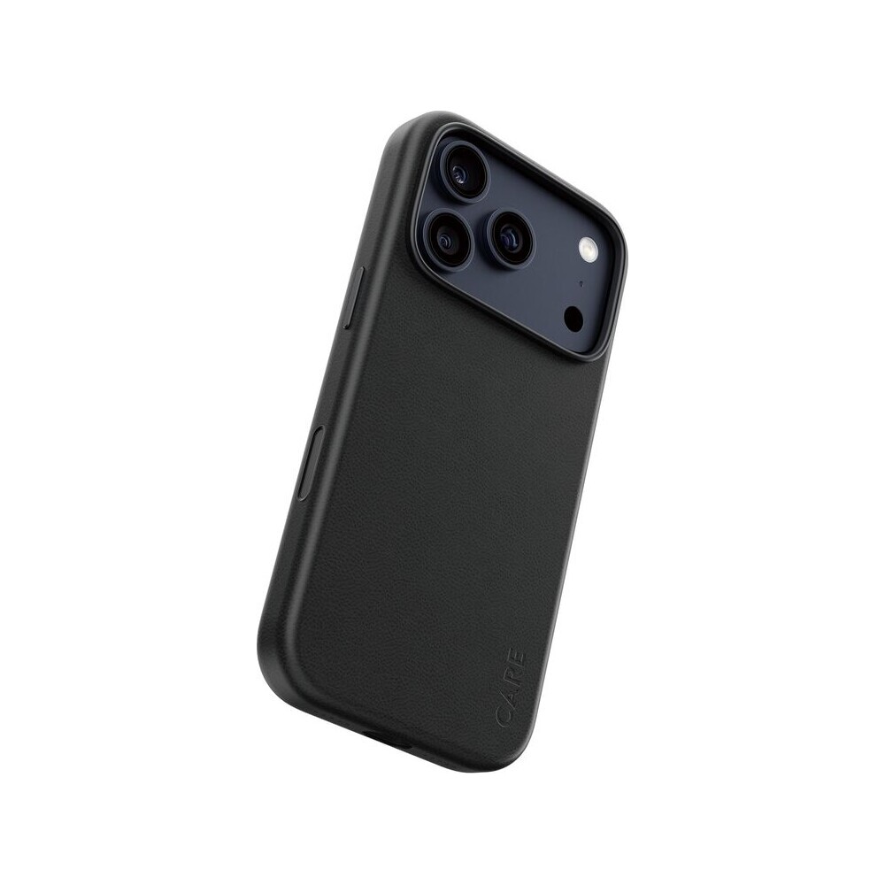PanzerGlass-CARE-SOLO-MagSafe-kryt-z-veganske-kuze-iPhone-17-Pro-cerny