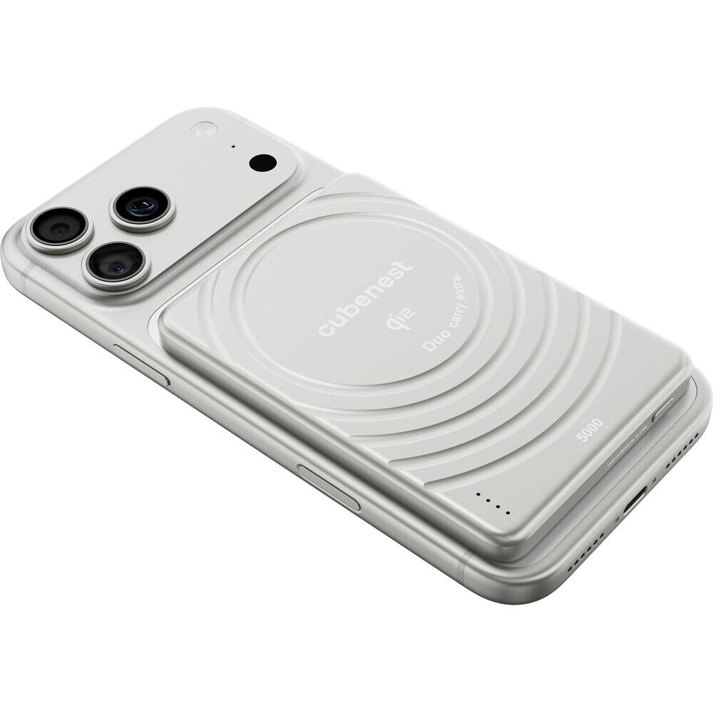 CubeNest-SQ1B3D-SlimDual-Qi2-MagSafe-powerbanka-5000-mAh-stribrna
