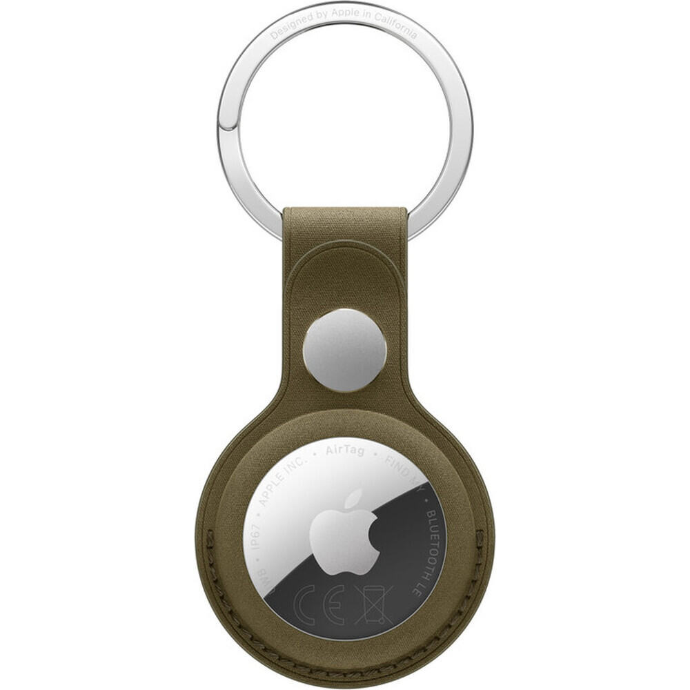 Apple-FineWoven-klicenka-na-AirTag-tmave-olivova