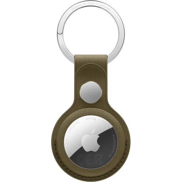 Apple-FineWoven-klicenka-na-AirTag-tmave-olivova