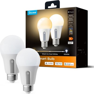 Govee Smart žárovka WW 9W-60W 800lm E27 2ks Long Life, Matter