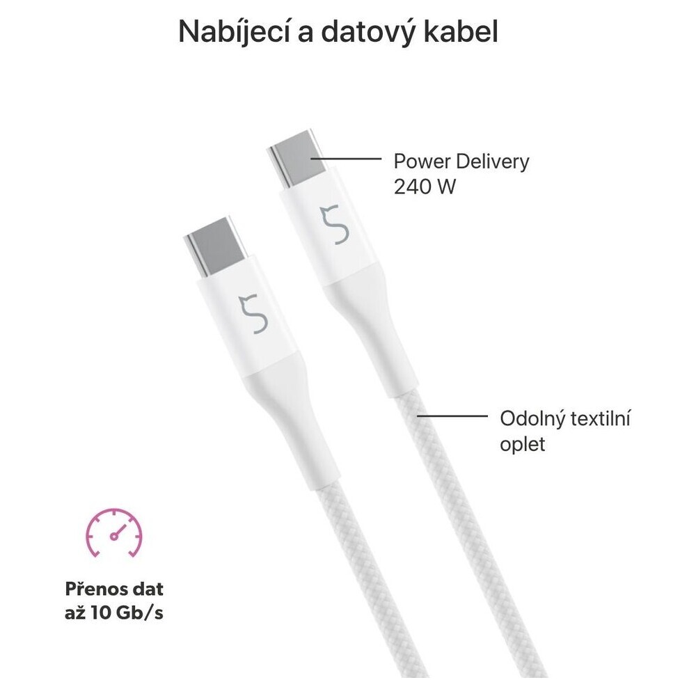 iWant-UltraLink-USB-C-na-USB-C-240W-2m-kabel-bily