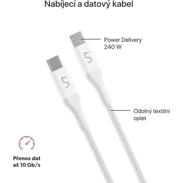 iWant-UltraLink-USB-C-na-USB-C-240W-2m-kabel-bily