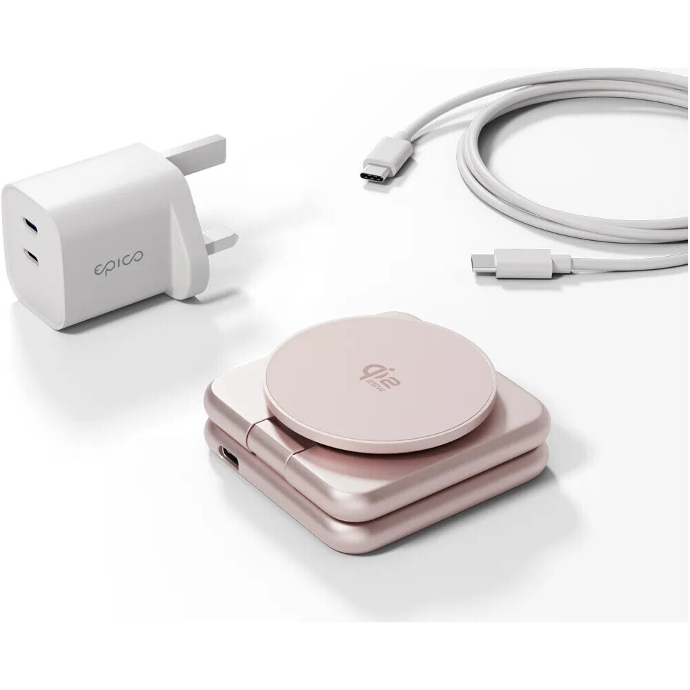 Epico-UltraBase-Qi2-MagSafe-25W-3v1-Fold-kovovy-Mag-bezdratovy-nabijeci-stojanek-ruzovy
