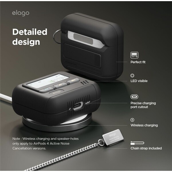 ELAGO-Pager-pouzdro-Airpods-4-cerne