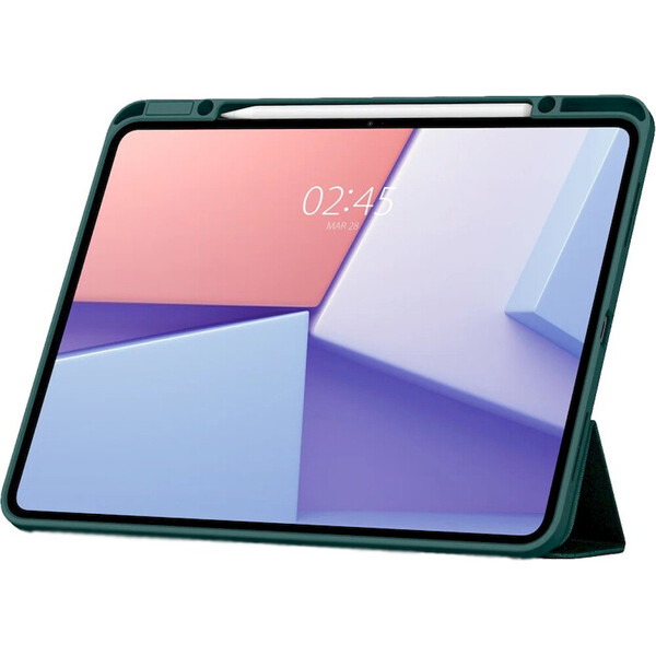 Spigen-Urban-Fit-flipove-pouzdro-iPad-Pro-13-2025-tmave-zelene