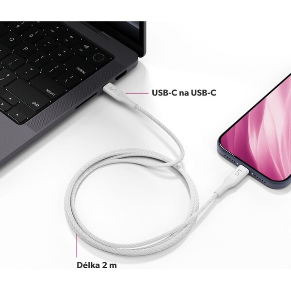 iWant-UltraLink-USB-C-na-USB-C-240W-2m-kabel-bily