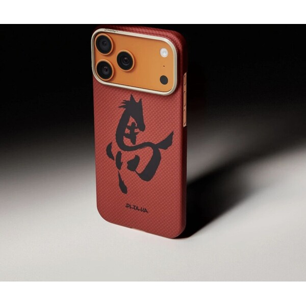 Pitaka-Edge-Case-Ink-Horse-MagSafe-kryt-iPhone-17-Pro-Cinnabar