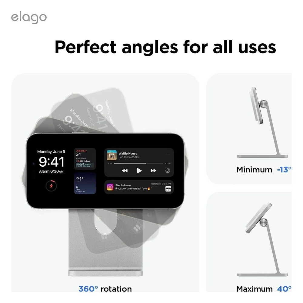 ELAGO-Wireless-Charging-Aluminium-Stand-Qi2-MagSafe-nabijeci-stojanek-15W-bily
