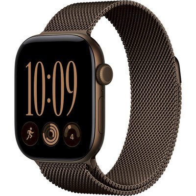 Apple Watch 49/46/45/44mm tmavě bronzový milánský tah S/M