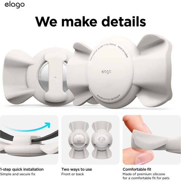 ELAGO-Pet-Collar-pouzdro-pro-Apple-AirTag-kremove