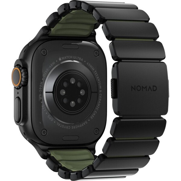 Nomad-Stratos-Band-FKM-reminek-Apple-Watch-45-46-49mm-Black-Titanium-Forest-Green
