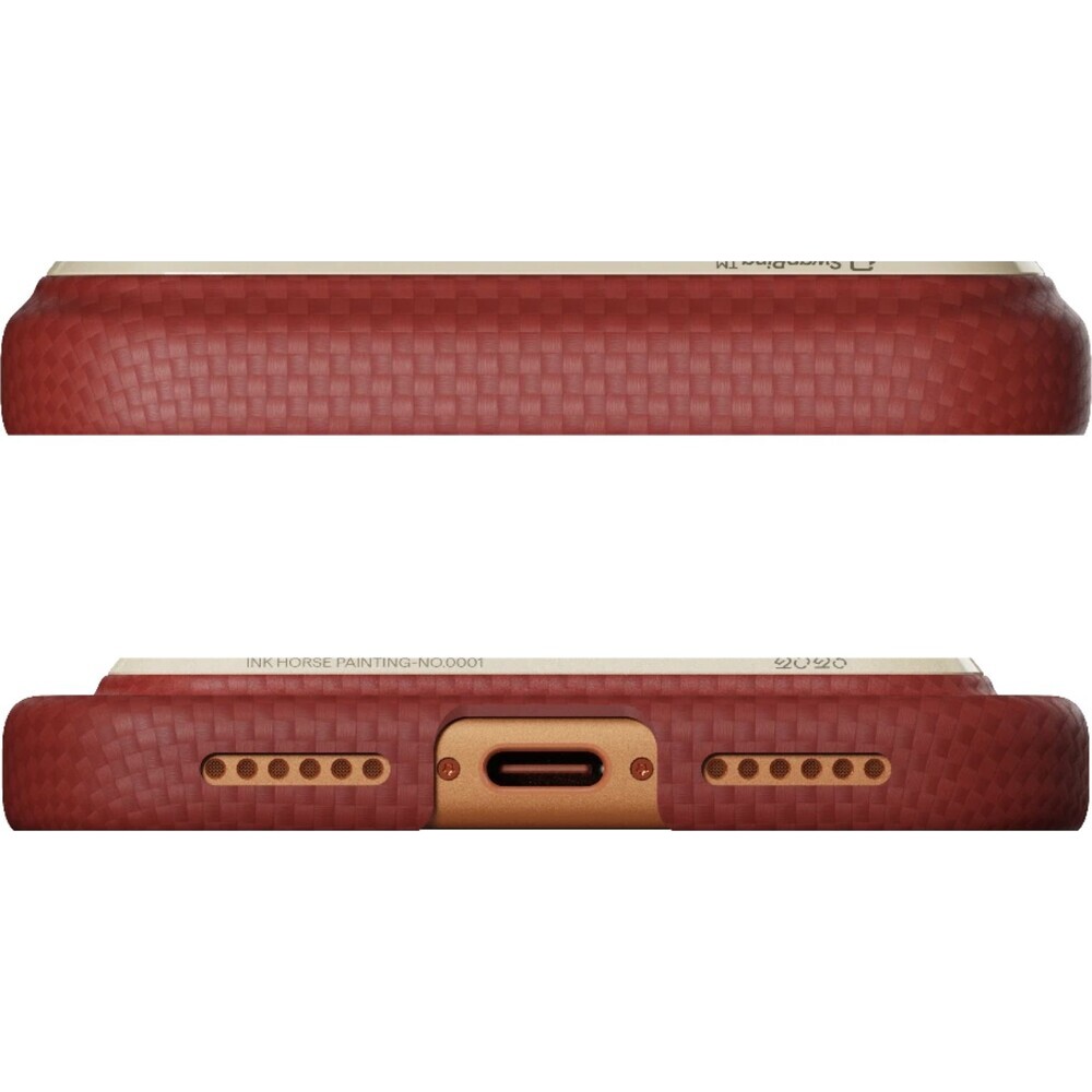 Pitaka-Edge-Case-Ink-Horse-MagSafe-kryt-iPhone-17-Pro-Cinnabar