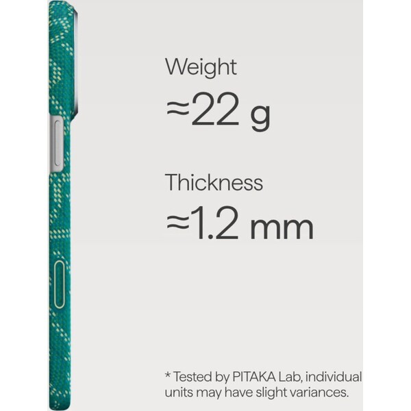Pitaka-Ultra-Slim-Case-MagSafe-kryt-iPhone-17-Pro-Max-Monogram-Gold-Green