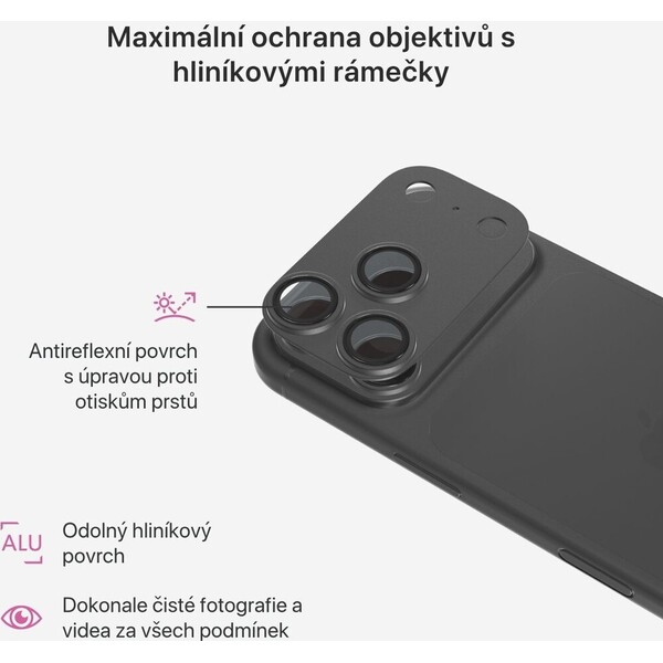 iWant-Aluminium-AntiReflective-Lens-Island-hlinikovy-ramecek-pro-iPhone-18-Pro-Max-cerny