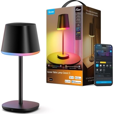Govee Table Lamp Classic S RGBICWW stolní lampa, Matter černá