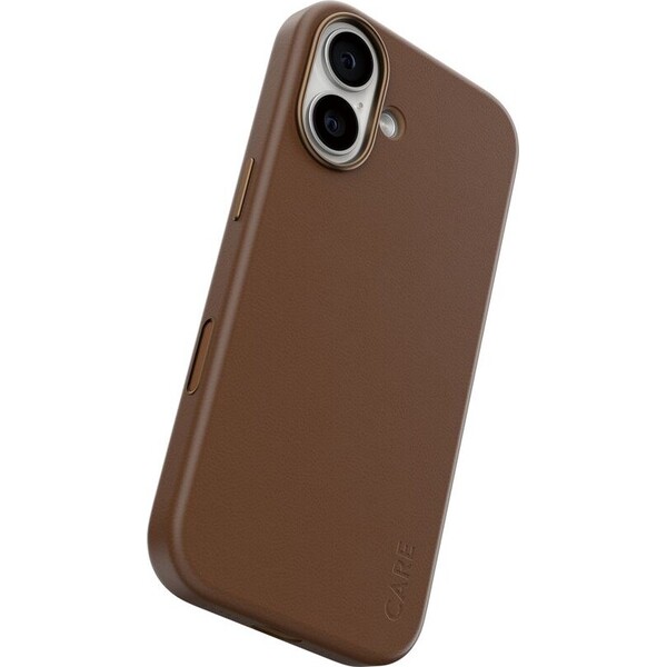 PanzerGlass-CARE-SOLO-MagSafe-kryt-z-veganske-kuze-iPhone-17e-16e-hnedy