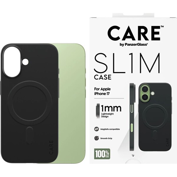 PanzerGlass-CARE-SL1M-MagSafe-kryt-Apple-iPhone-17e-16e-cerny