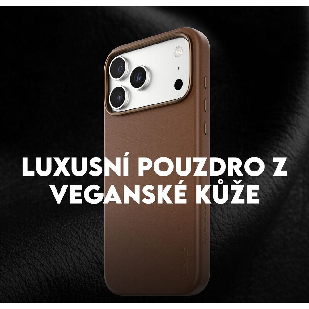 PanzerGlass-CARE-SOLO-MagSafe-kryt-z-veganske-kuze-iPhone-17-Pro-Max-hnedy