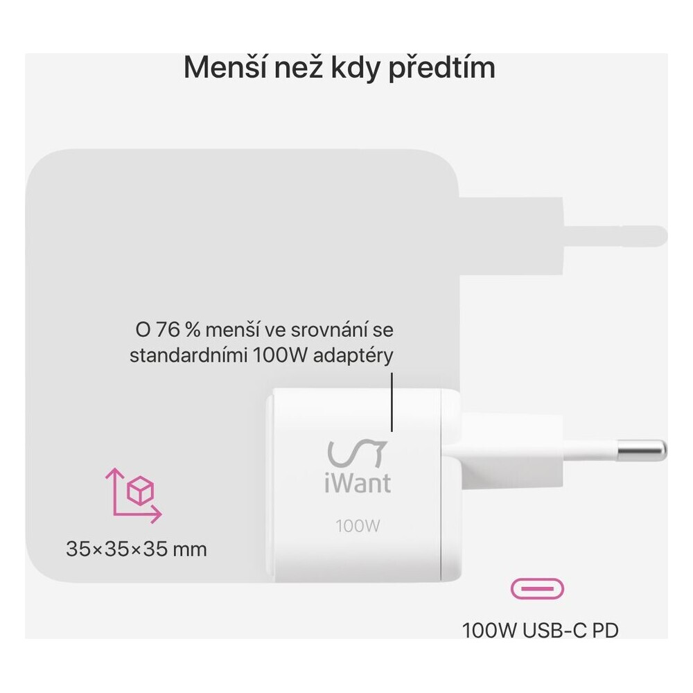 iWant-UltraBoost-Micro-AVS-GaN-100W-nabijecka-bila
