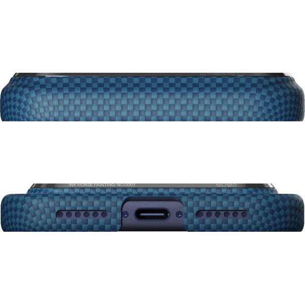 Pitaka-Edge-Case-Ink-Horse-MagSafe-kryt-iPhone-17-Pro-Azure-Green