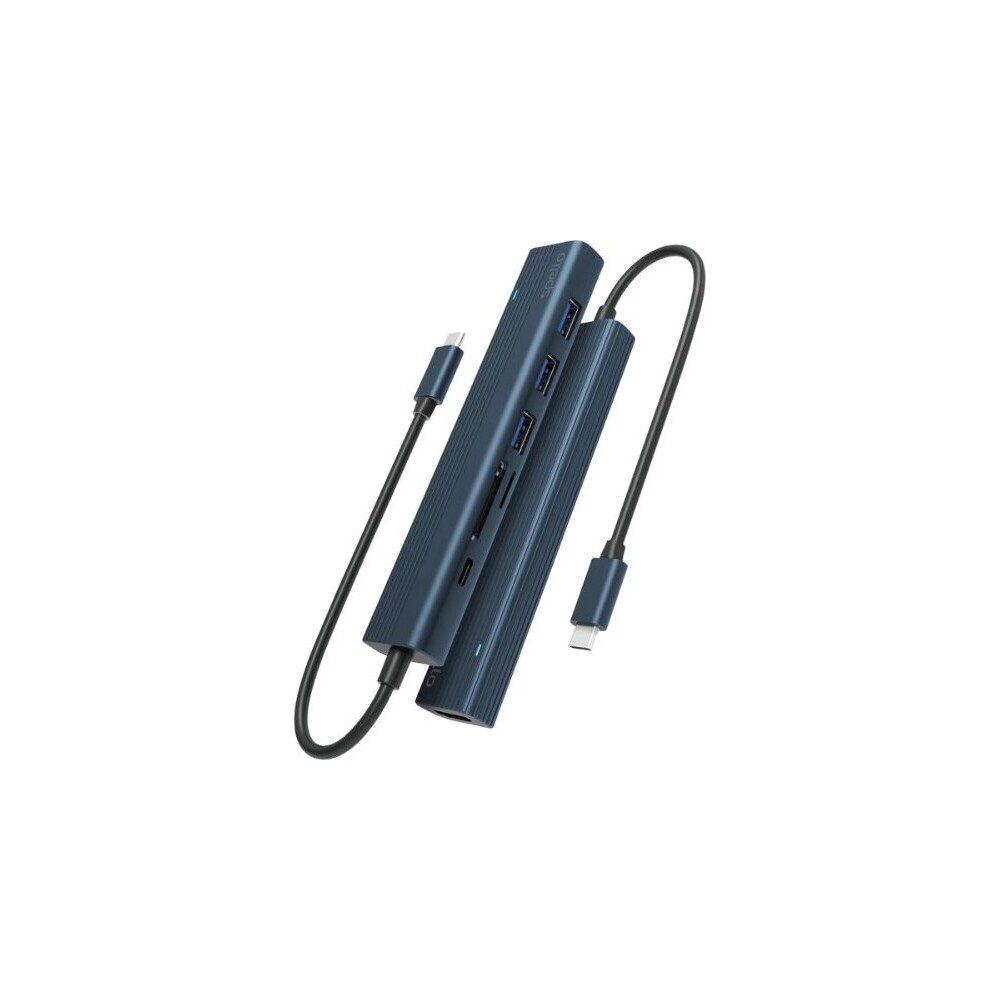 Spello-USB-C-Hub-Slim-7v1-100W-USB-C-PD-3-USB-A-HDMI-slot-na-SD-TF-kartu-temne-inkoustovy