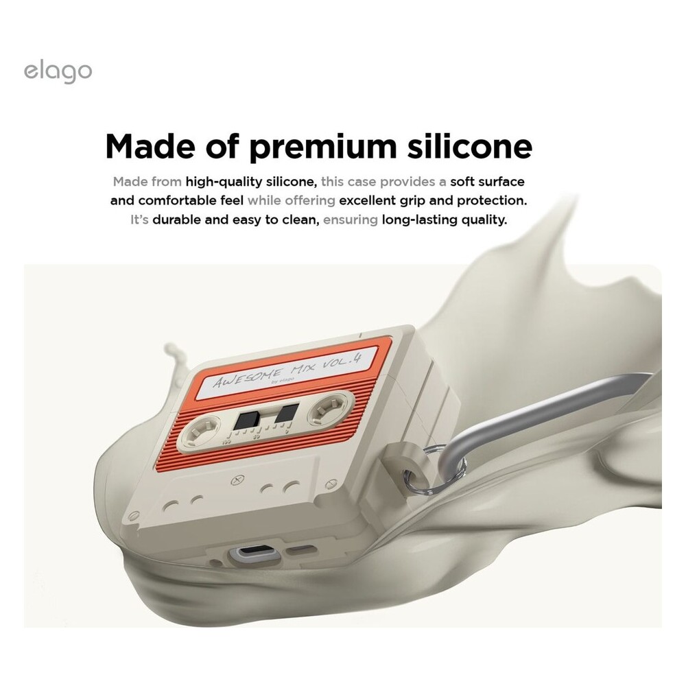 ELAGO-Cassette-TAPE-pouzdro-Airpods-4-bezove