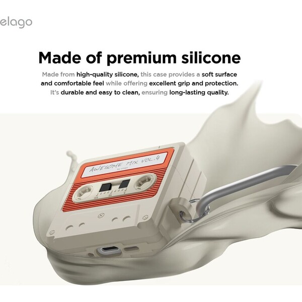ELAGO-Cassette-TAPE-pouzdro-Airpods-4-bezove