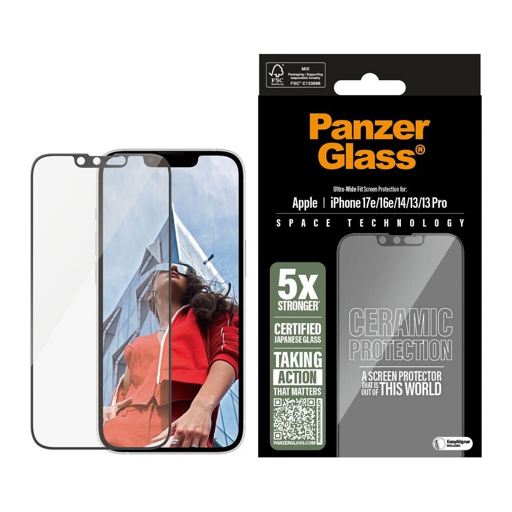 PanzerGlass-Ceramic-II-sklo-Apple-iPhone-17e-16e-14-13-13-Pro-s-instalacnim-rameckem