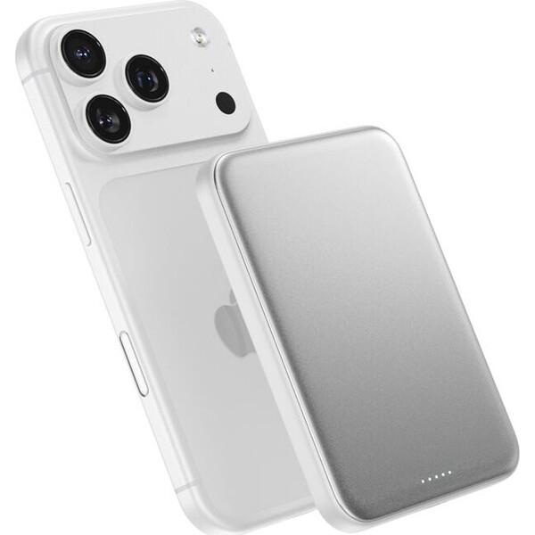 iWant-by-Epico-UltraPack-Qi2-25W-Slim-5000mAh-hlinikova-Mag-bezdratova-powerbanka-stribrna