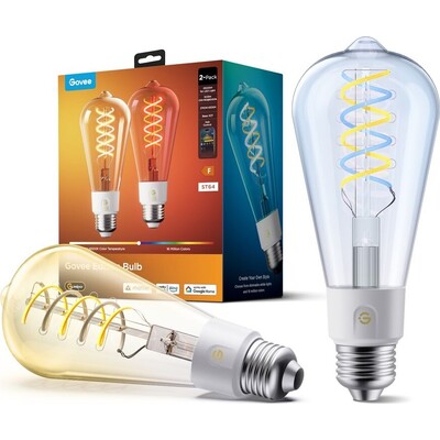 Govee Smart žárovka ST64 RGBWW 5W-40W 500lm E27 Long Life, Matter (2ks)