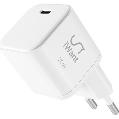 iWant UltraBoost Micro AVS GaN 70W nabíječka bílá