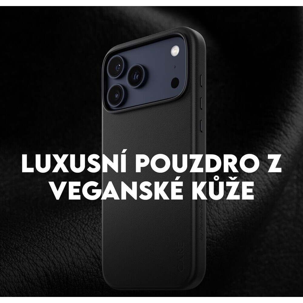 PanzerGlass-CARE-SOLO-MagSafe-kryt-z-veganske-kuze-iPhone-17-Pro-cerny