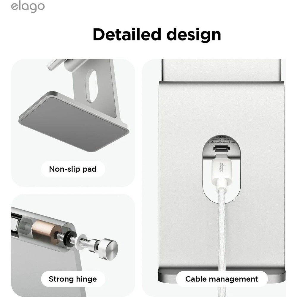 ELAGO-Wireless-Charging-Aluminium-Stand-Qi2-MagSafe-nabijeci-stojanek-15W-bily