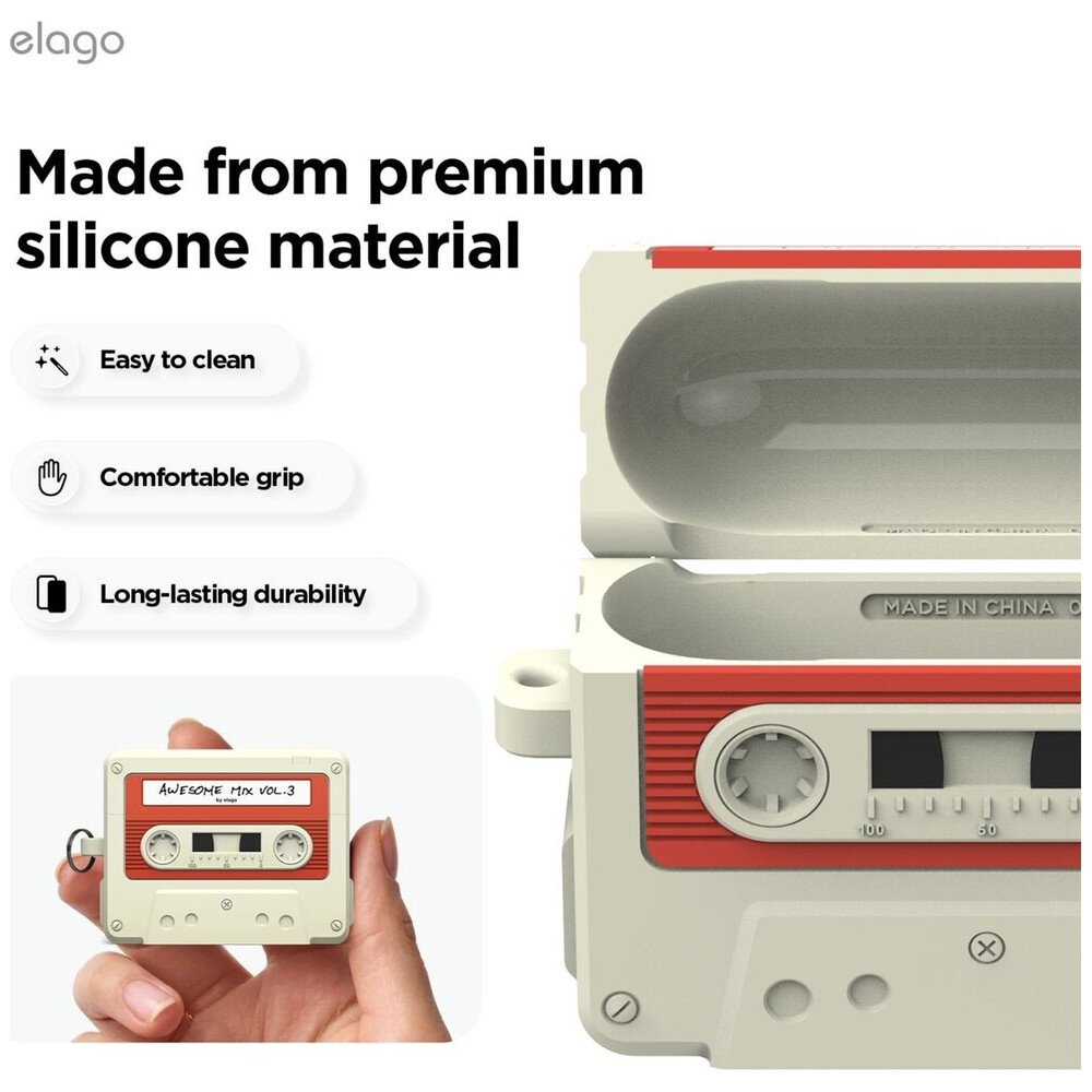 ELAGO-Cassette-TAPE-pouzdro-AirPods-Pro-3-bezove