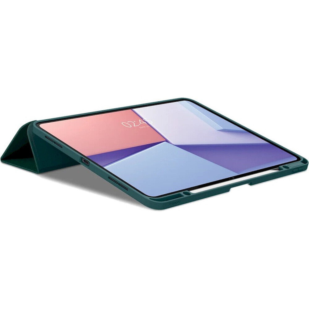 Spigen-Urban-Fit-flipove-pouzdro-iPad-Pro-13-2025-tmave-zelene