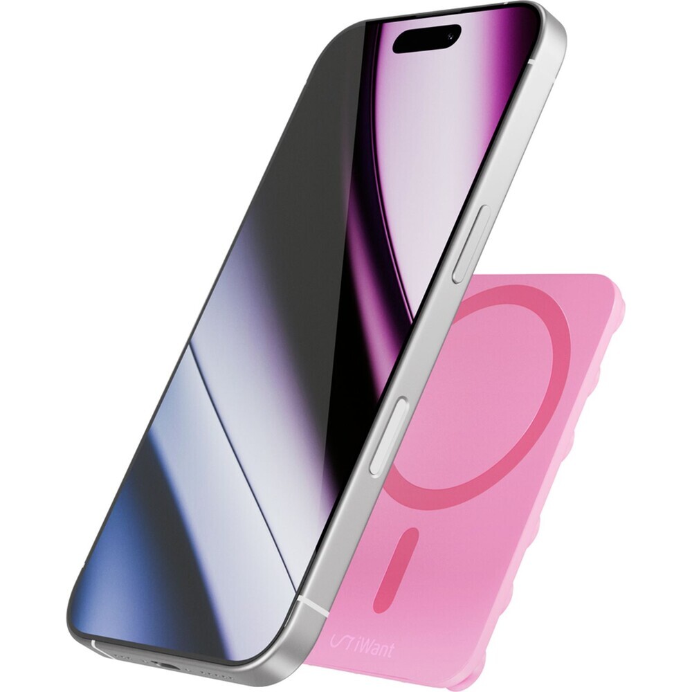 iWant-Mag-MagSafe-prisavny-drzak-na-telefon-ruzovy