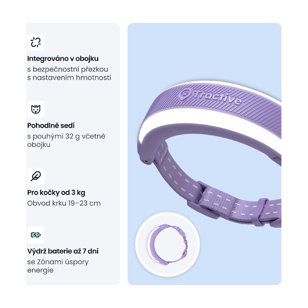 Tractive-CAT-6-Mini-chytry-GPS-lokator-pro-kocky-levandulovy