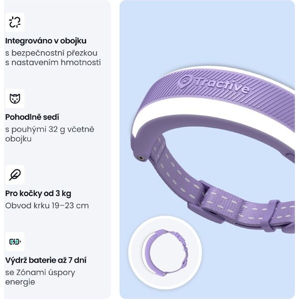 Tractive-CAT-6-Mini-chytry-GPS-lokator-pro-kocky-levandulovy