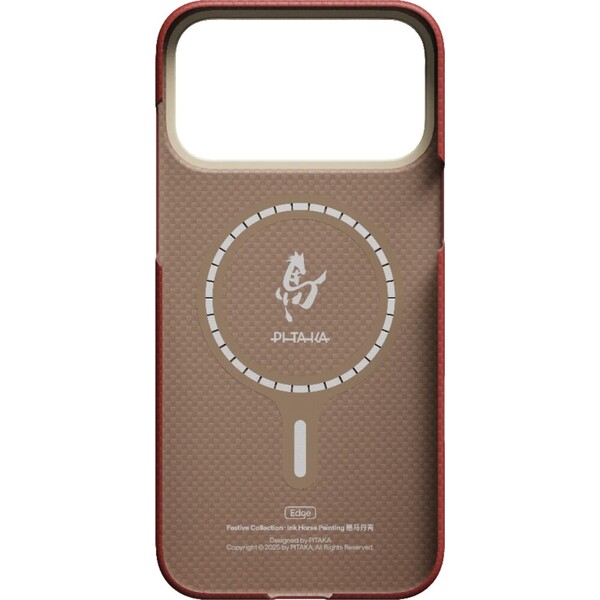 Pitaka-Edge-Case-Ink-Horse-MagSafe-kryt-iPhone-17-Pro-Cinnabar