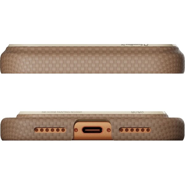 Pitaka-Edge-Case-Ink-Horse-MagSafe-kryt-iPhone-17-Pro-Gold-Jade