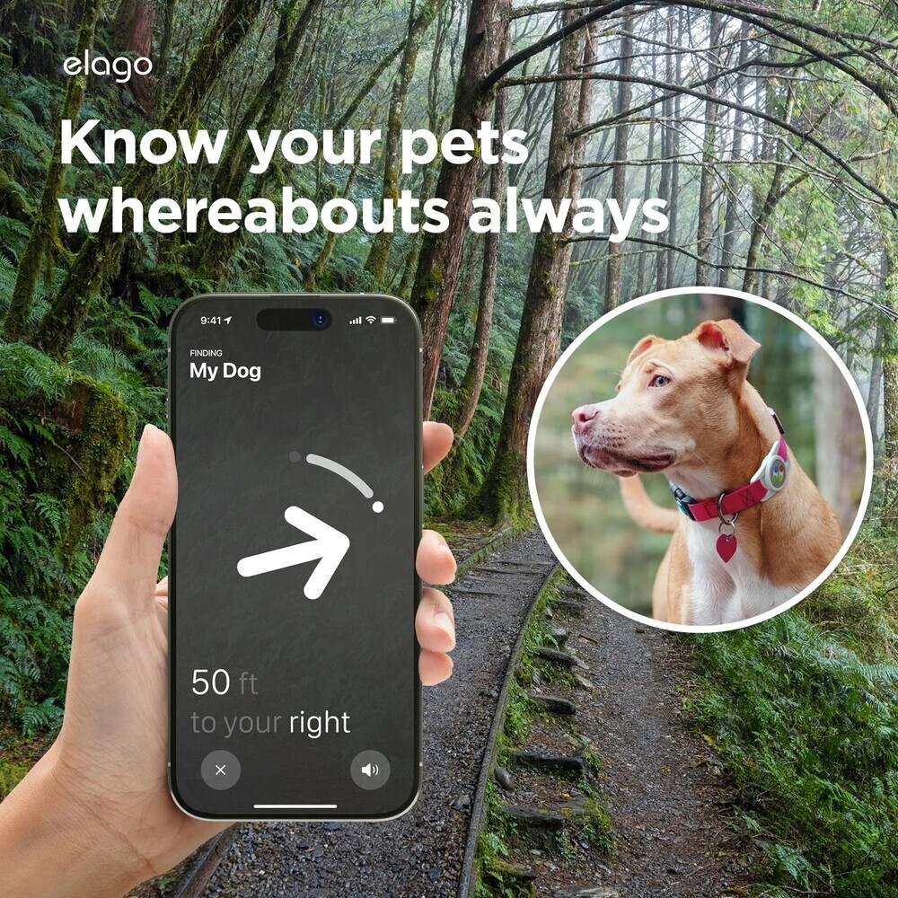 ELAGO-W5-Pet-Collar-pouzdro-pro-Apple-AirTag-cerne