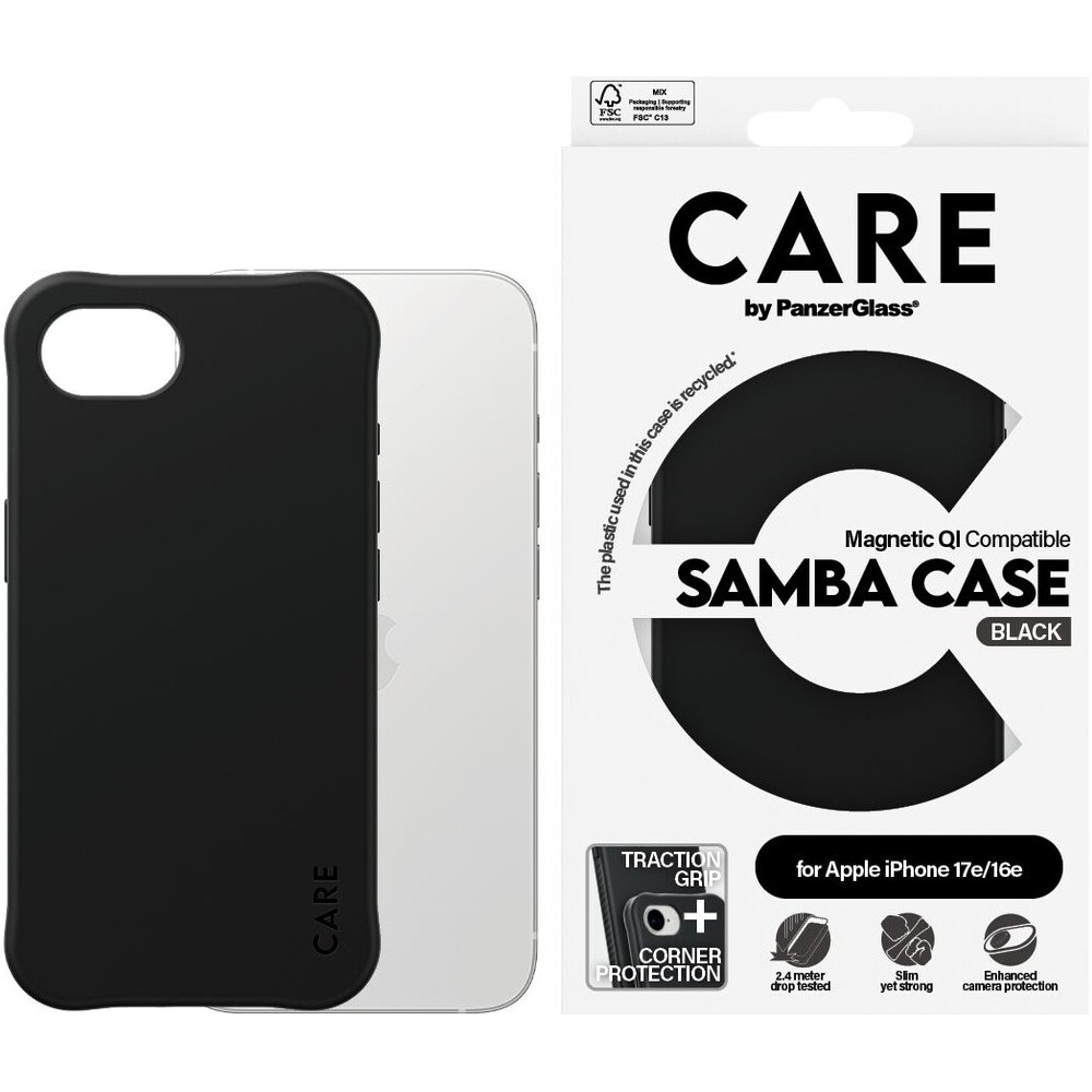 PanzerGlass-CARE-Samba-MagSafe-kryt-Apple-iPhone-17e-16e-cerny