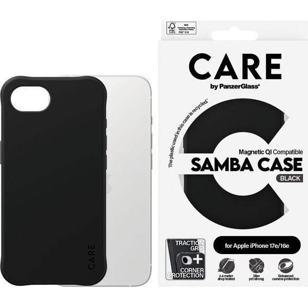 PanzerGlass-CARE-Samba-MagSafe-kryt-Apple-iPhone-17e-16e-cerny