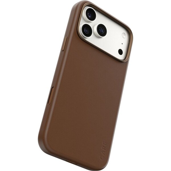 PanzerGlass-CARE-SOLO-MagSafe-kryt-z-veganske-kuze-iPhone-17-Pro-Max-hnedy